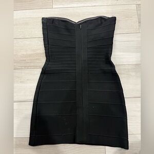 Herve Leger Black Bondage Dress